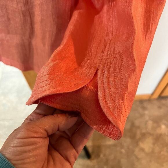 Ruby Rd. CORAL PINK shimmer women’s size 16 jacket. 3/4 sleeves, button down - Picture 12 of 12